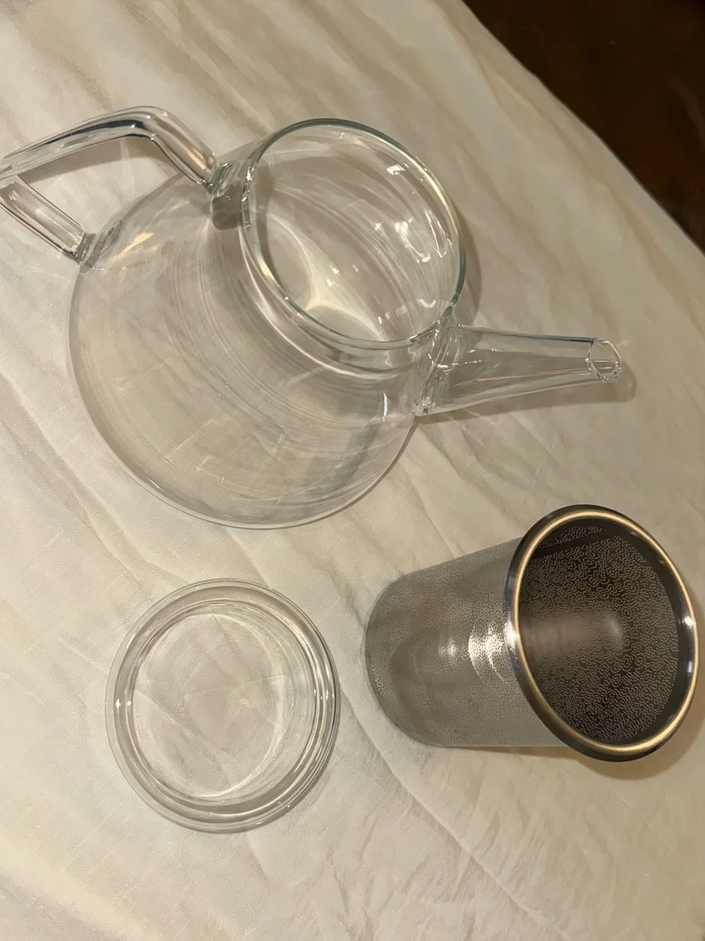 AdHoc Borosilicate Glass Tea Pot w/ Stainless Steel Infuser Heat Resistant EUC